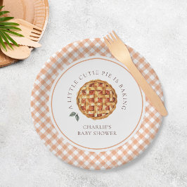 Little Cutie Pie Herfst Baby shower Papieren Bordje