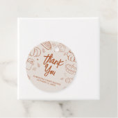 Little Cutie Pie Herfst Baby shower Rond Bedankjes Labels (In situ)