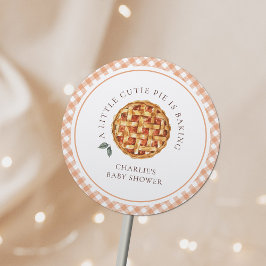 Little Cutie Pie Herfst Baby shower Ronde Sticker