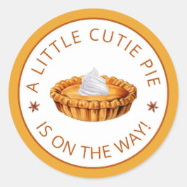 Little Cutie Pie Herfst Baby shower Sticker