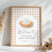 Little Cutie Pie Herfst Baby shower Welkomstbord Poster