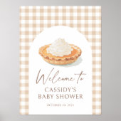 Little Cutie Pie Herfst Baby shower Welkomstbord Poster (Voorkant)
