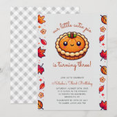 Little Cutie Pie Herfst Genderneutraal Verjaardag Kaart (Voorkant / Achterkant)