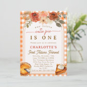 Little Cutie Pie Herfst Oogst Eerste Verjaardag Pa Kaart (Staand voorkant)