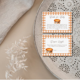 Little Cutie Pie Herfst Pompoen Luier Raffle Informatiekaartje