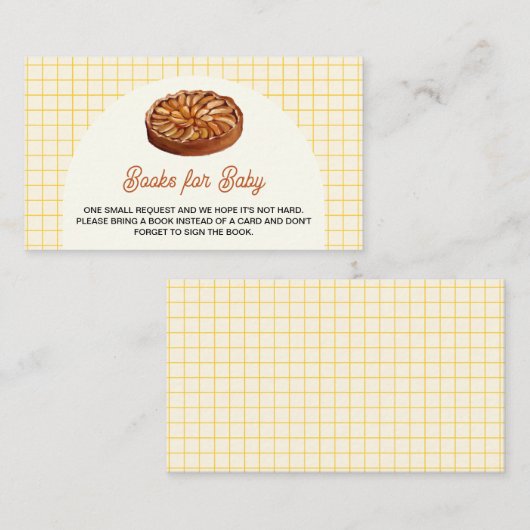 Little Cutie Pie Herfst Thanksgiving Boeken voor B Informatiekaartje (Voorkant / Achterkant)