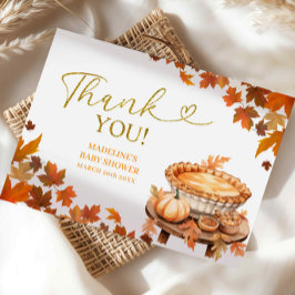 Little Cutie Pie Herfstbladeren Baby Shower  Informatiekaartje