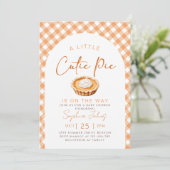 Little Cutie Pie is op de weg herfst baby shower Kaart (Staand voorkant)