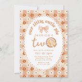 Little Cutie Pie is twee foto 2e verjaardagsfeestj Kaart (Voorkant)