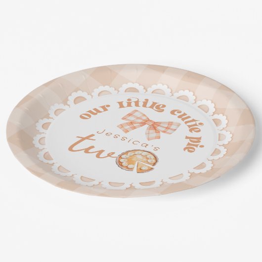 Little Cutie Pie krijgt tweede verjaardag Papieren Bordje (Gekanteld)