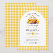 Little Cutie Pie Lemon Citrus Gingham Baby shower Kaart (Voorkant / Achterkant)