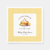 Little Cutie Pie Lemon Gingham Baby shower servett Servet (Voorkant)