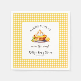 Little Cutie Pie Lemon Gingham Baby shower servett Servet