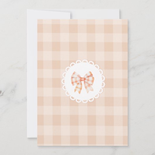 Little Cutie Pie minimalistische boog kant baby sh Kaart (Achterkant)