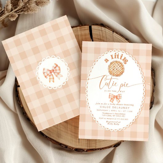 Little Cutie Pie minimalistische boog kant baby sh Kaart