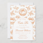 Little Cutie Pie moderne Toile arch Baby shower Kaart (Voorkant)