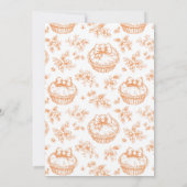 Little Cutie Pie moderne Toile arch Baby shower Kaart (Achterkant)
