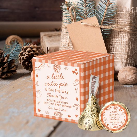 Little Cutie Pie On The Way! Fall Baby Shower Bedankdoosjes