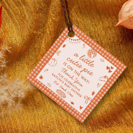 Little Cutie Pie On The Way! Fall Baby Shower Bedankjes Labels