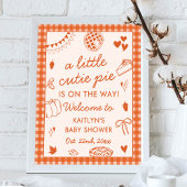 Little Cutie Pie On The Way! Fall Baby Shower Poster