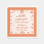 Little Cutie Pie On The Way! Fall Baby Shower Servet (Voorkant)