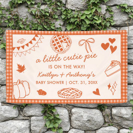 Little Cutie Pie On The Way! Fall Baby Shower Spandoek