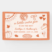 Little Cutie Pie On The Way! Fall Baby Shower Spandoek (Horizontaal)