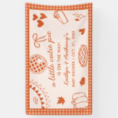 Little Cutie Pie On The Way! Fall Baby Shower Spandoek (Verticaal)
