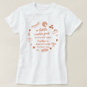 Little Cutie Pie On The Way! Fall Baby Shower T-shirt (Design voorkant)