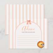 Little Cutie Pie Oranje Gingham Advies voor mama Informatiekaartje (Voorkant / Achterkant)