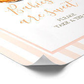 Little Cutie Pie Oranje Gingham Baby's zijn zoet Poster (Hoek)