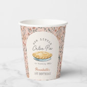 Little Cutie Pie Pink Bloemen 1e verjaardag Papieren Bekers (Voorkant)