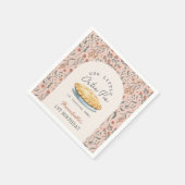 Little Cutie Pie Pink Bloemen 1e verjaardag Servet (Hoek)