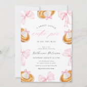 Little Cutie Pie Pink Bow Baby shower Kaart (Voorkant)