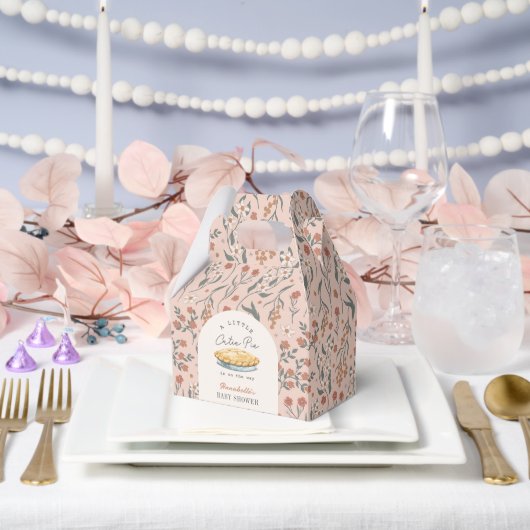 Little Cutie Pie Pink Floral Baby shower Bedankdoosjes (Huwelijk)