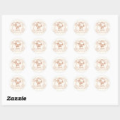 Little Cutie Pie Pumpkin Baby shower Ronde Sticker (Vel)