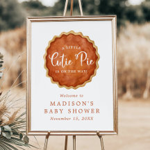 Little Cutie Pie Pumpkin Baby shower Welkomstbord