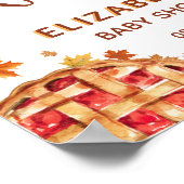 Little Cutie Pie Pumpkin Herfst Baby shower Welkom Poster (Hoek)