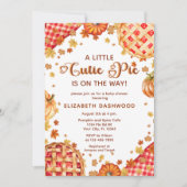 Little Cutie Pie Pumpkin Herfst Boy Girl Baby show Kaart (Voorkant)