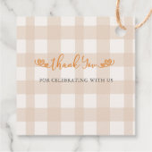 Little Cutie Pie Pumpkin Pie Herfst Baby shower Bedankjes Labels (Achterkant)