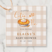 Little Cutie Pie Pumpkin Pie Herfst Baby shower Bedankjes Labels (Voorkant)