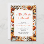 Little Cutie Pie Pumpkin Thanksgiving Baby shower Kaart (Voorkant)