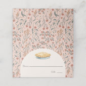 Little Cutie Pie Roze Bloemen Meisje Baby shower Plaatskaartje (Buitenkant ongevouwen)