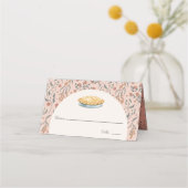 Little Cutie Pie Roze Bloemen Meisje Baby shower Plaatskaartje (Voorkant)