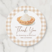 Little Cutie Pie Rustic Herfst Baby shower Bedankjes Labels (Voorkant)