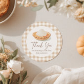 Little Cutie Pie Rustic Herfst Baby shower Ronde Sticker
