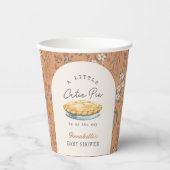 Little Cutie Pie Sinaasappel Floral Baby shower Papieren Bekers (Voorkant)