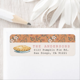 Little Cutie Pie Sinaasappel Floral Retouradres Etiket
