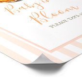 Little Cutie Pie Sinaasappel Gingham Baby in Bloom Poster (Hoek)