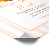 Little Cutie Pie Sinaasappel Gingham Baby Sock Hun Poster (Hoek)